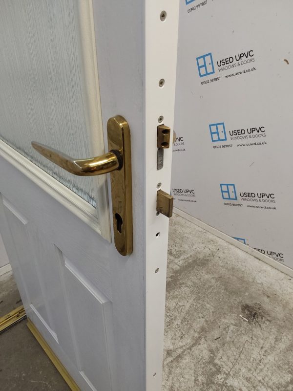 Used White Composite Back Door 890mm x 2065mm 0630 - Image 5