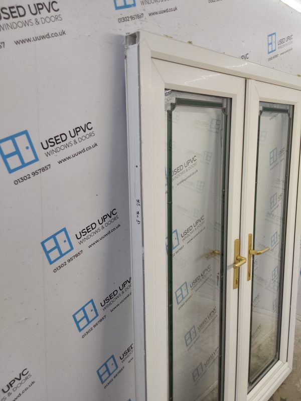 Used White Upvc French Doors 1435mm x 2010mm EA7 - Image 7