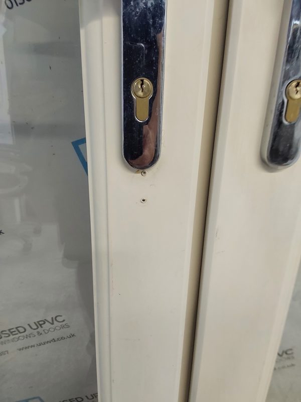 Used Cream Upvc French Doors And Side Panels 2450mm x 2170mm (Reduce To 2120mm) EA10 - Image 14