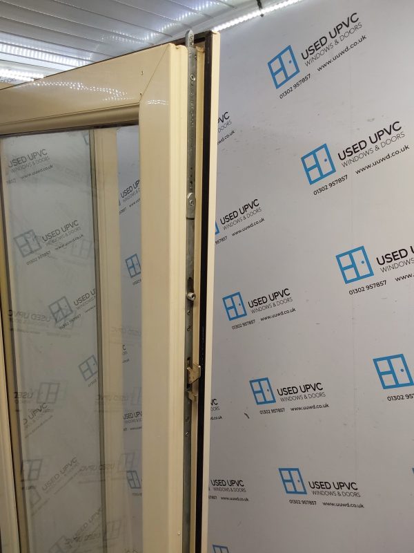 Used Cream Upvc French Doors And Side Panels 2450mm x 2170mm (Reduce To 2120mm) EA10 - Image 3