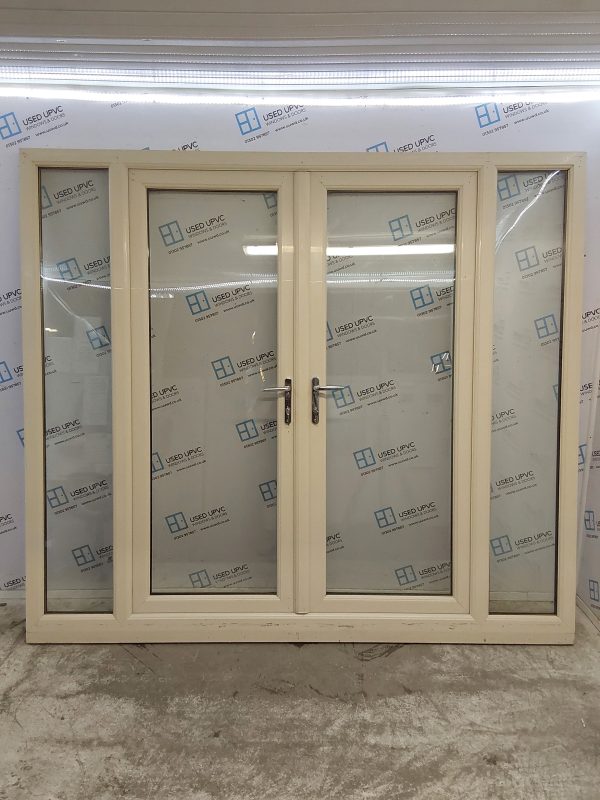 Used Cream Upvc French Doors And Side Panels 2450mm x 2170mm (Reduce To 2120mm) EA10 - Image 6