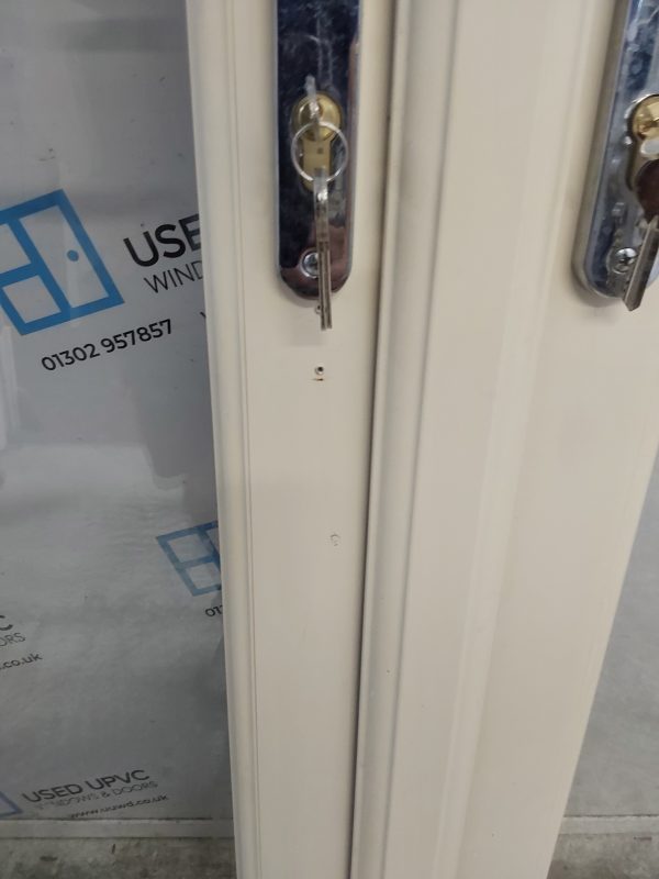 Used Cream Upvc French Doors And Side Panels 2450mm x 2170mm (Reduce To 2120mm) EA10 - Image 12