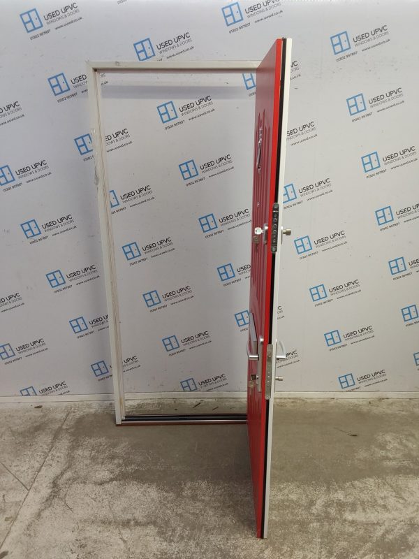Brand New Red Aluminium Composite Front Door 875mm x 2005mm C12D22 - Image 3