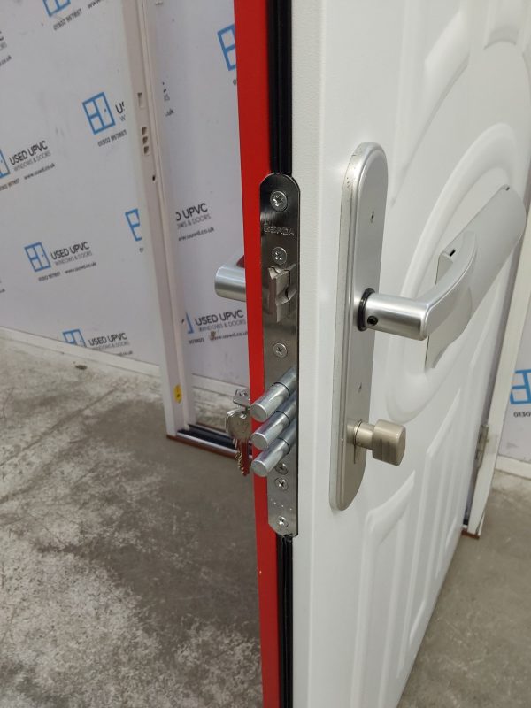 Brand New Red Aluminium Composite Front Door 875mm x 2005mm C12D22 - Image 5