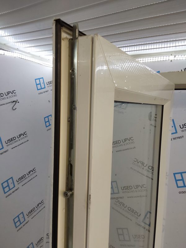 Used White Upvc French Doors 1420mm x 2200mm EA3 - Image 8