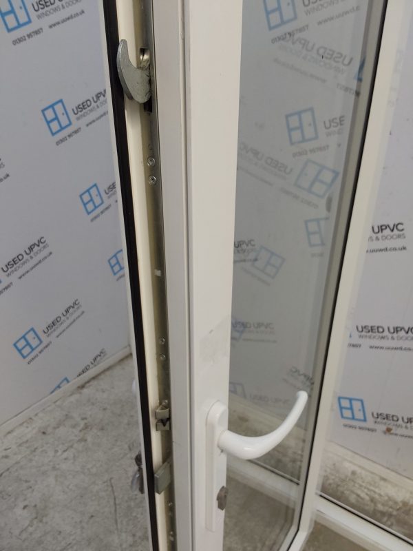 Used White Upvc French Doors 1420mm x 2200mm EA3 - Image 9