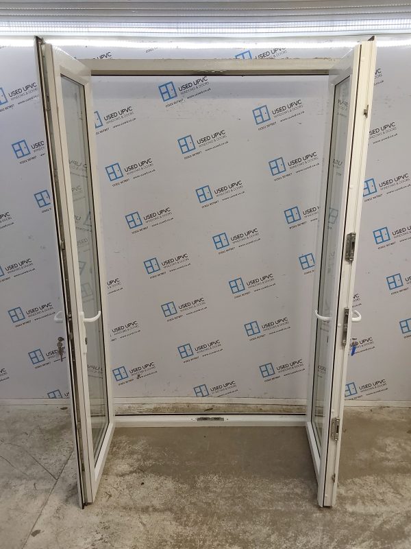 Used White Upvc French Doors 1420mm x 2200mm EA3 - Image 4