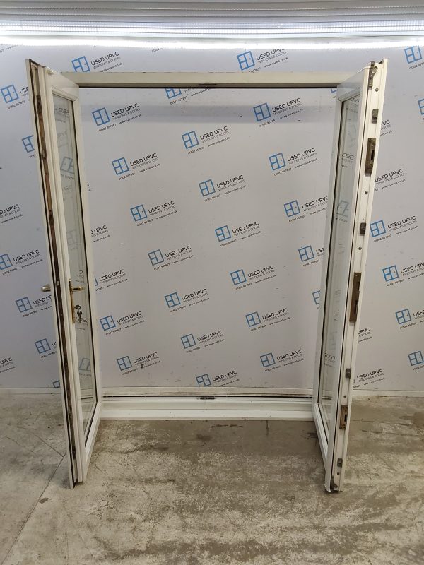 Used White Upvc French Doors 1575mm x 2105mm EA5 - Image 4