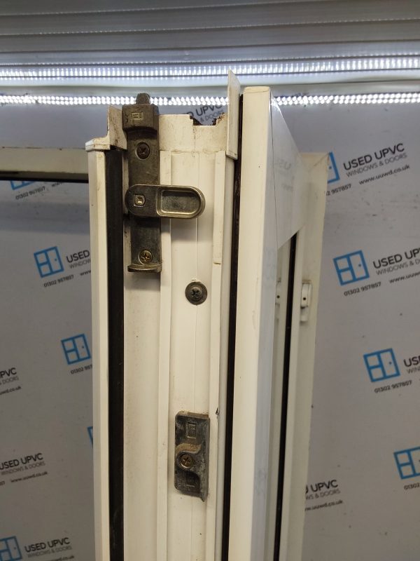Used White Upvc French Doors 1575mm x 2105mm EA5 - Image 8