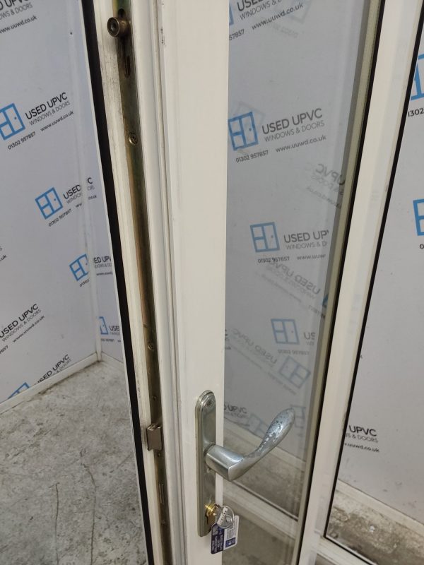 Used White Upvc French Doors 1250mm x 2050mm (reduce to 2030mm) EA6 - Image 8