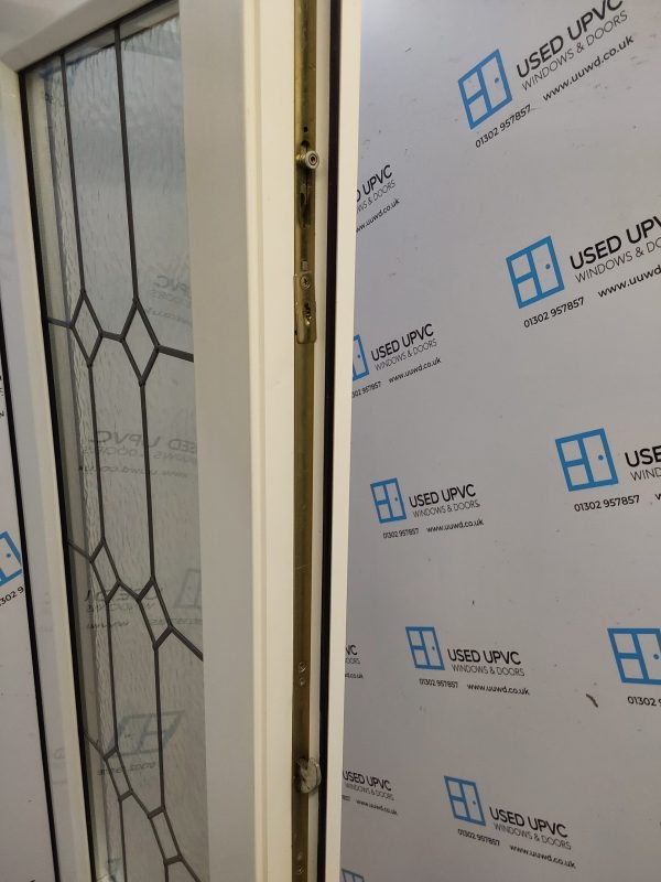 Used White Upvc French Doors And Toplight 1205mm x 2380mm EA3 - Image 4