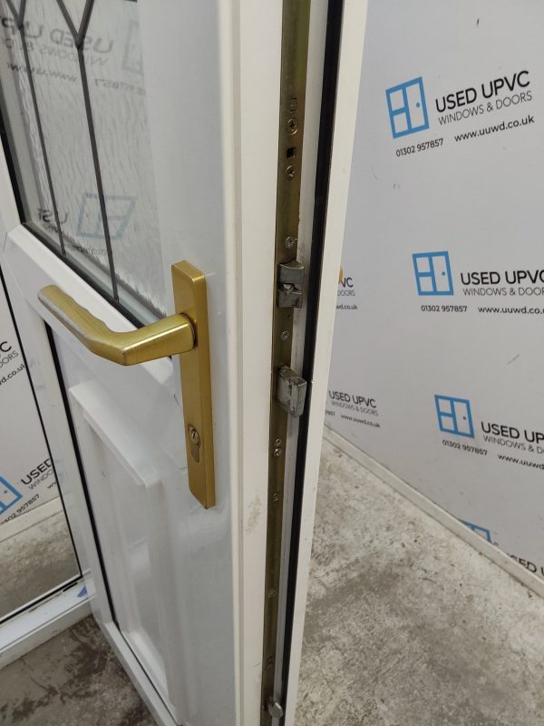 Used White Upvc French Doors And Toplight 1205mm x 2380mm EA3 - Image 5
