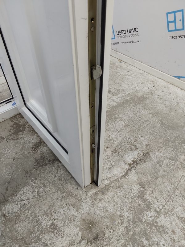 Used White Upvc French Doors And Toplight 1205mm x 2380mm EA3 - Image 6