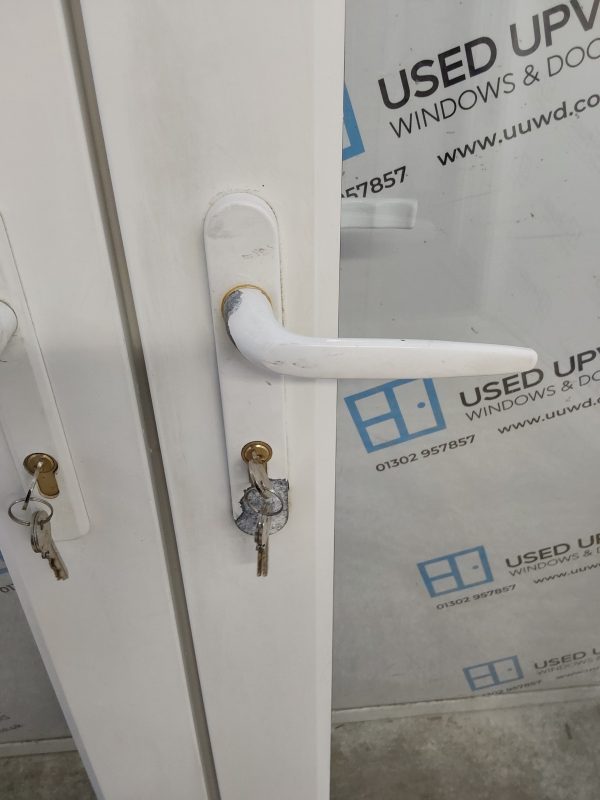 Used White Upvc French Doors 1350mm x 2170mm EA6 - Image 13