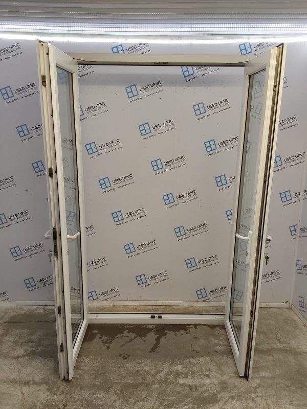 Used White Upvc French Doors 1350mm x 2170mm EA6 - Image 2