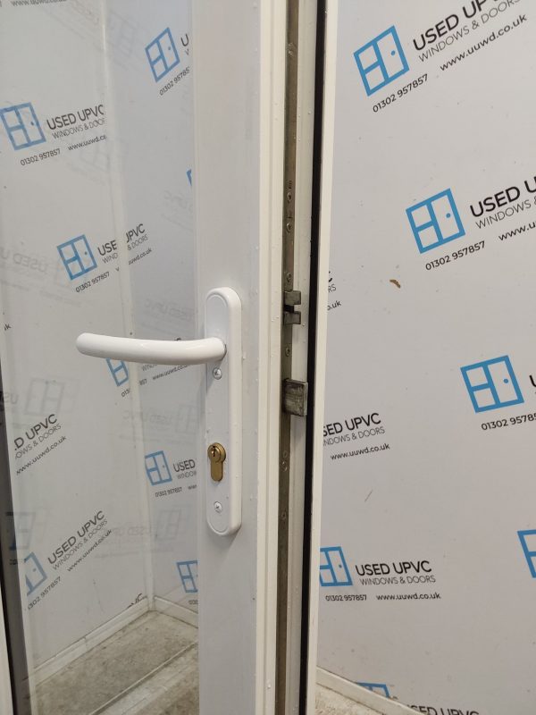 Used White Upvc French Doors 1350mm x 2170mm EA6 - Image 4