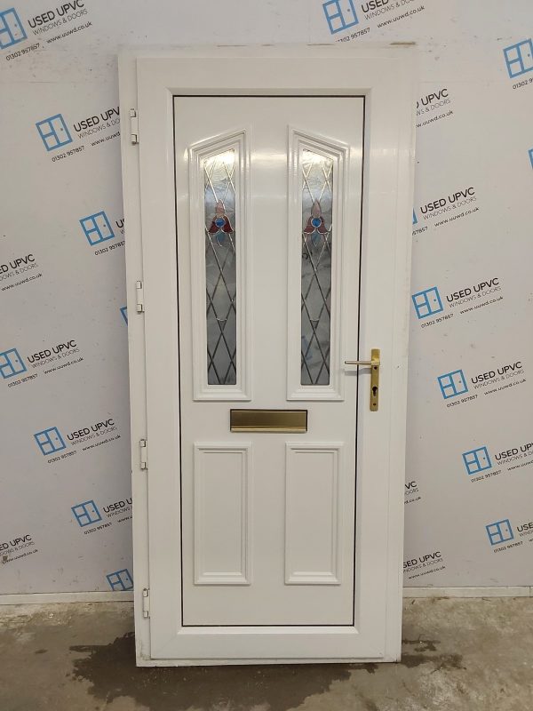 Used White Upvc Front Door 930mm x 2065mm (Reduce To 900mm) 0622 - Image 2