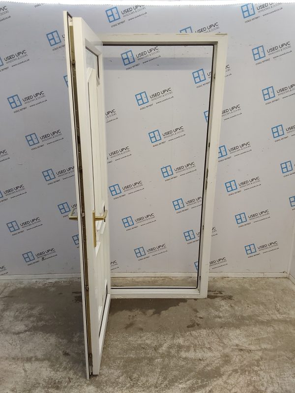 Used White Upvc Front Door 930mm x 2065mm (Reduce To 900mm) 0622 - Image 3