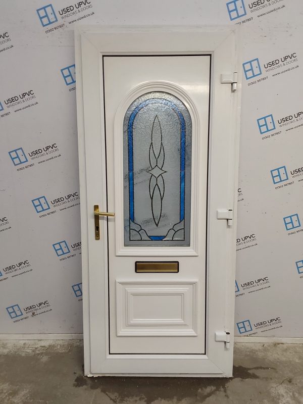 Used White Upvc Front Door 920mm x 2065mm (Reduce To 900mm) 0579 - Image 2