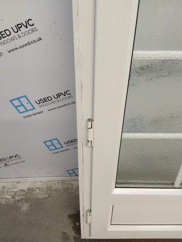 Used White Upvc Back Door 920mm x 2135mm (Reduce To 880mm) 0453 - Image 9