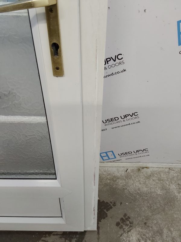 Used White Upvc Back Door 920mm x 2135mm (Reduce To 880mm) 0453 - Image 8