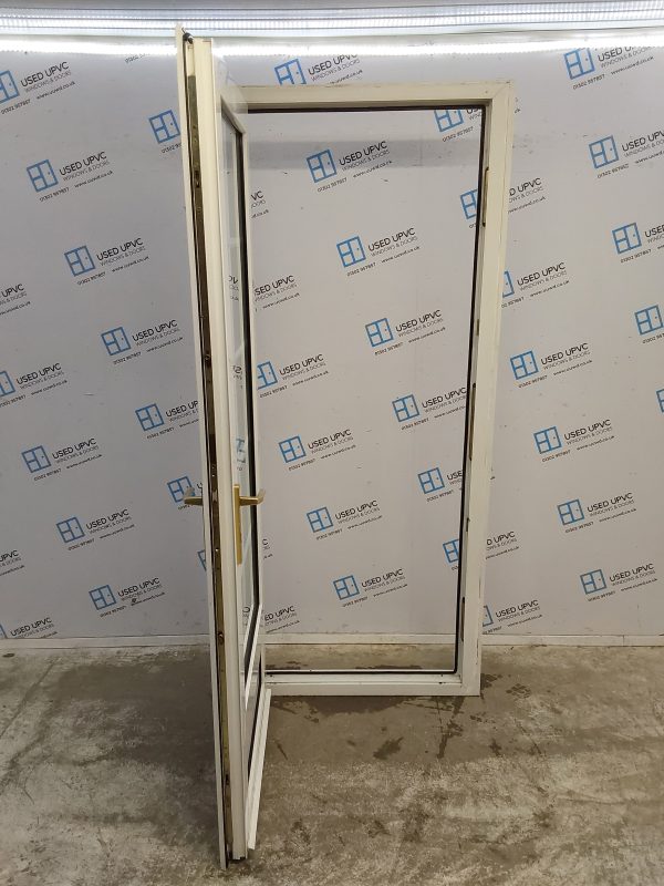 Used White Upvc Back Door 920mm x 2135mm (Reduce To 880mm) 0453 - Image 3