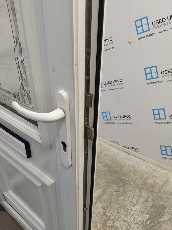 Used White Upvc Front Door 885mm x 2100mm (Reduce To 865mm) 0354 - Image 5