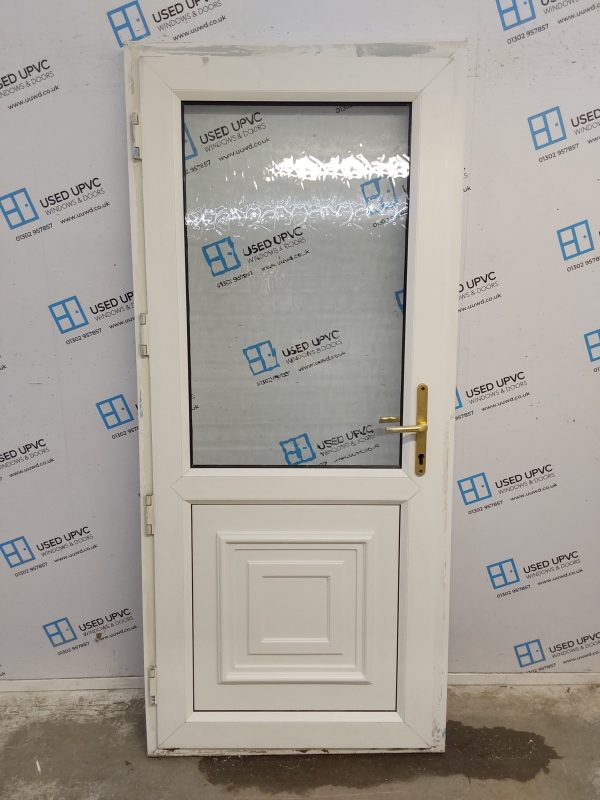 Used White Upvc Back Door 915mm x 2070mm 0815 - Image 2