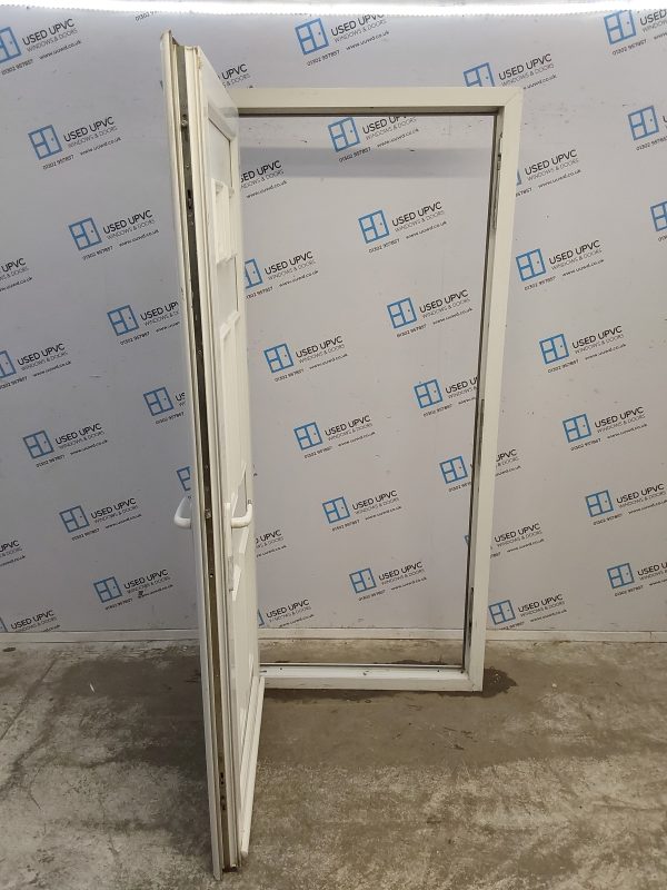 Used White Upvc Back Door 905mm x 2030mm 0318 - Image 3