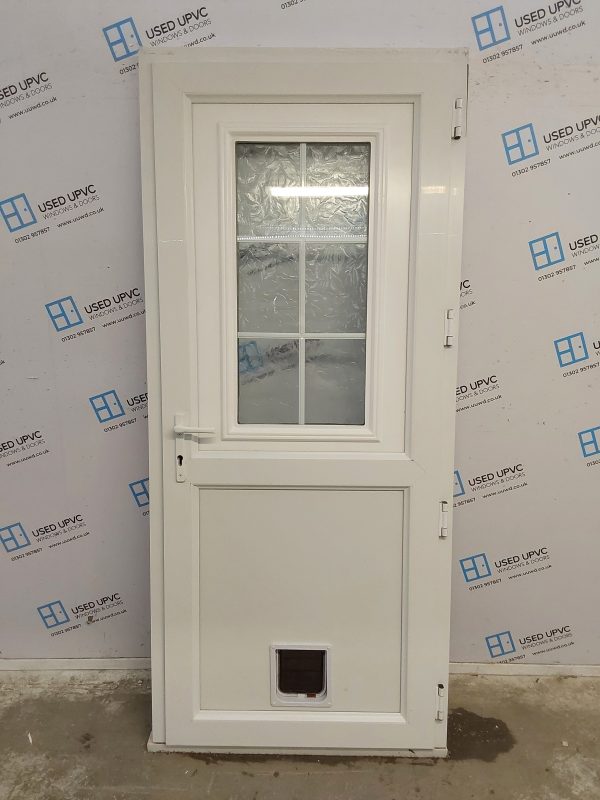 Used White Upvc Back Door 920mm x 2110mm 0243 - Image 2