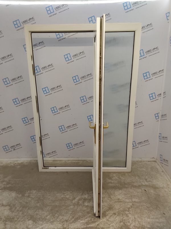Used White Upvc Front Door And Side Panel 1385mm x 2025mm (reduce to 2005mm) DS006 - Image 3