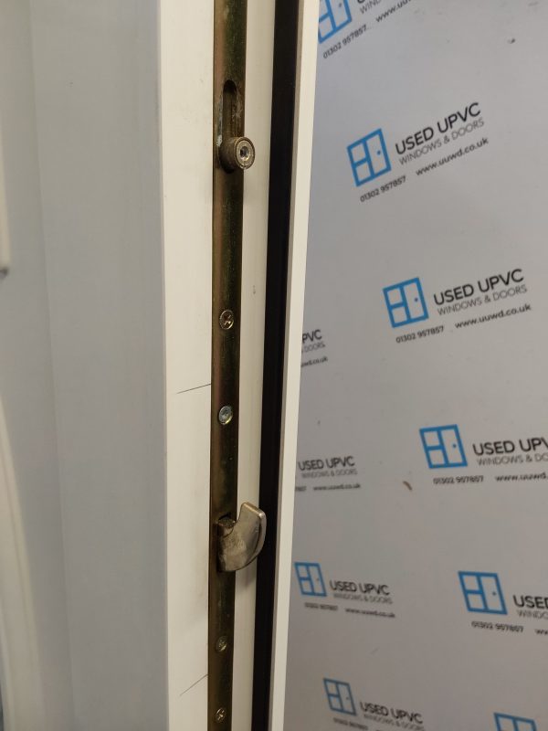 Used White Upvc Front Door And Side Panel 1385mm x 2025mm (reduce to 2005mm) DS006 - Image 4