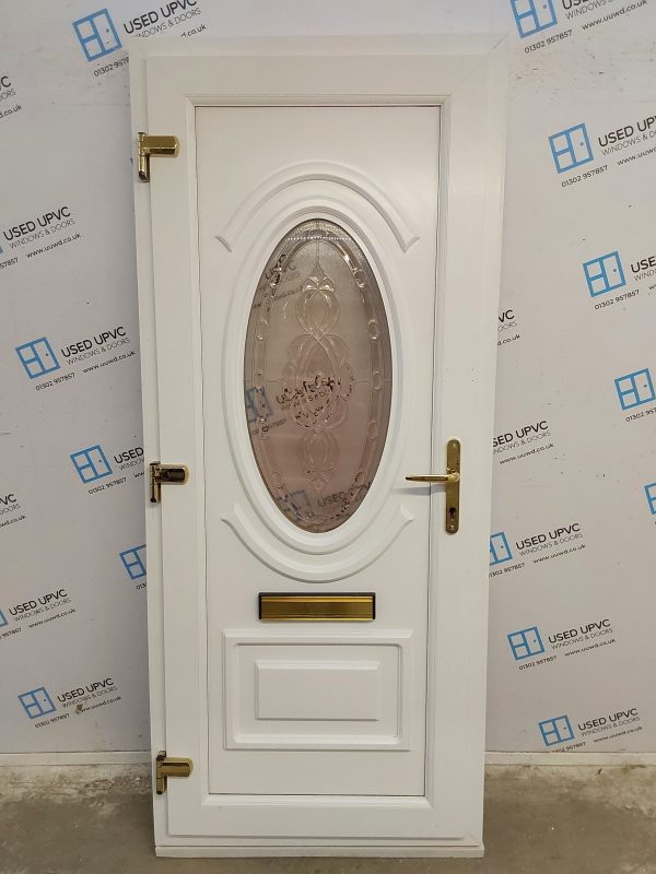Used White Upvc Front Door 890mm x 2100mm 0041 - Image 2