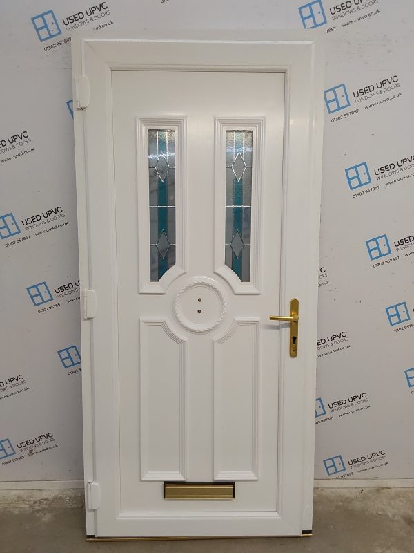 Used White Upvc Front Door 970mm x 2090mm 0030 - Image 2