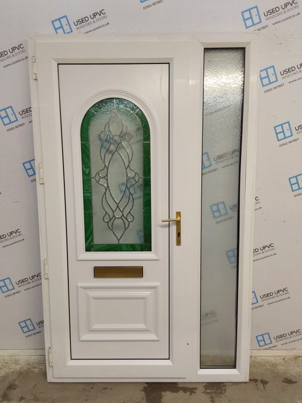 Used White Upvc Front Door And Side Panel 1260mm x 2065mm DS017 - Image 2