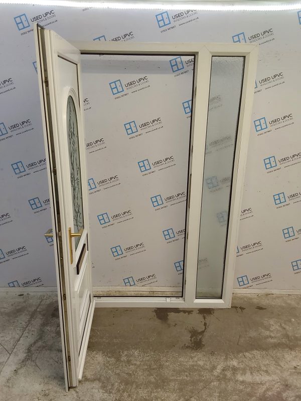 Used White Upvc Front Door And Side Panel 1260mm x 2065mm DS017 - Image 3