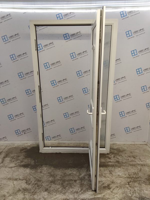 Used White Upvc Back Door And Side Panel 1210mm x 2110mm DS028 - Image 3