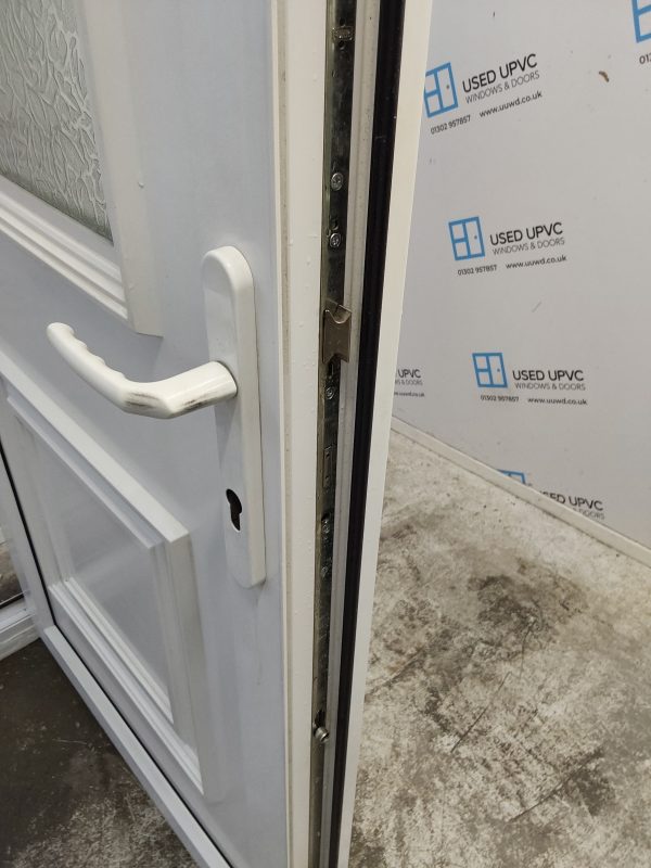 Used White Upvc Back Door And Side Panel 1210mm x 2110mm DS028 - Image 5