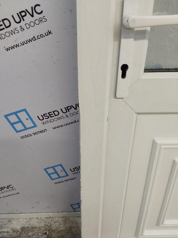 Used White Upvc Back Door 920mm x 2075mm (Reduce To 905mm) C6022 - Image 8
