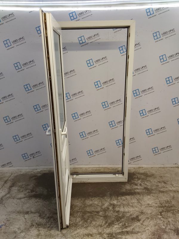 Used White Upvc Back Door 920mm x 2075mm (Reduce To 905mm) C6022 - Image 3