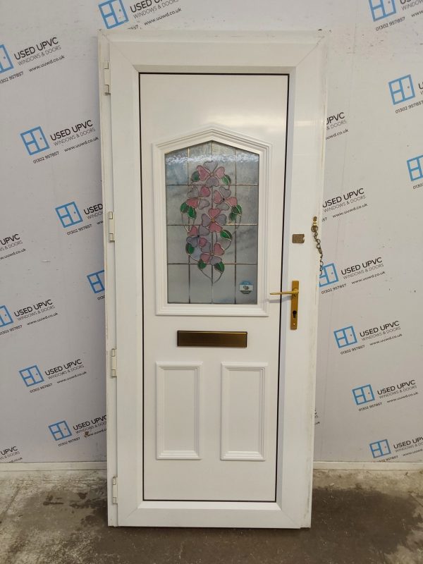 Used White Upvc Front Door 890mm x 2060mm C7D012 - Image 2