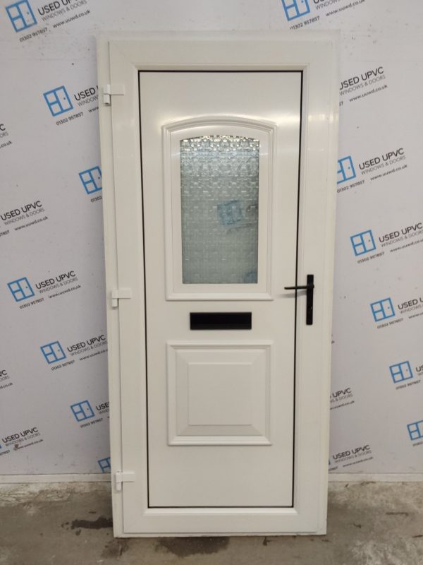 Used White Upvc Front Door 920mm x 2060mm (Reduce To 905mm) 0554 - Image 2