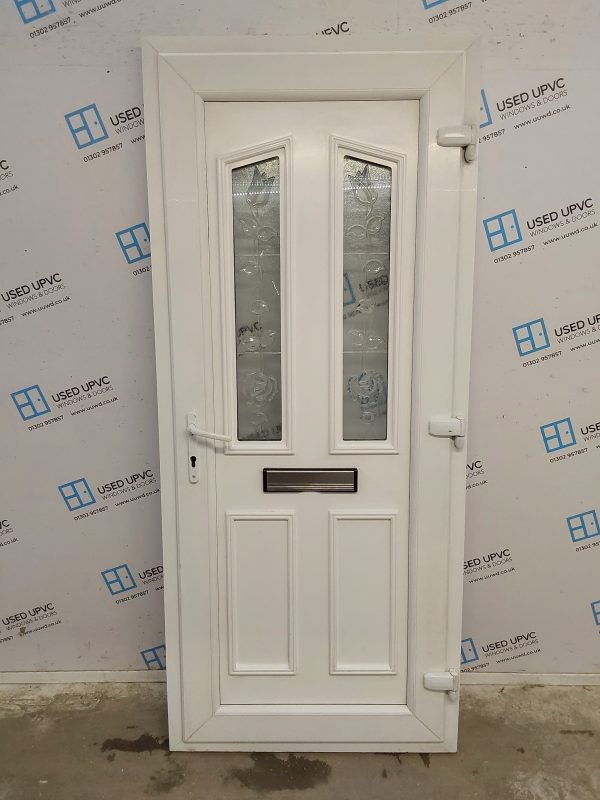 Used White Upvc Front Door 870mm x 2020mm 0318 - Image 2