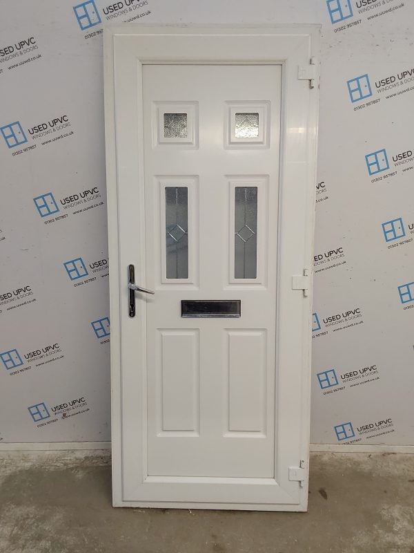 Used White Upvc Front Door 890mm x 2090mm 0161 - Image 2
