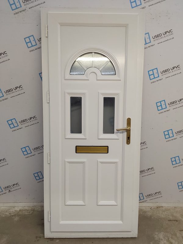 Used Rosewood Upvc Front Door 890mm x 2090mm (Reduce To 860mm) 0525 - Image 2