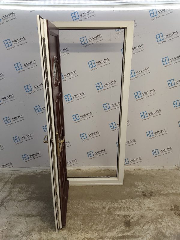 Used Rosewood Upvc Front Door 890mm x 2090mm (Reduce To 860mm) 0525 - Image 3