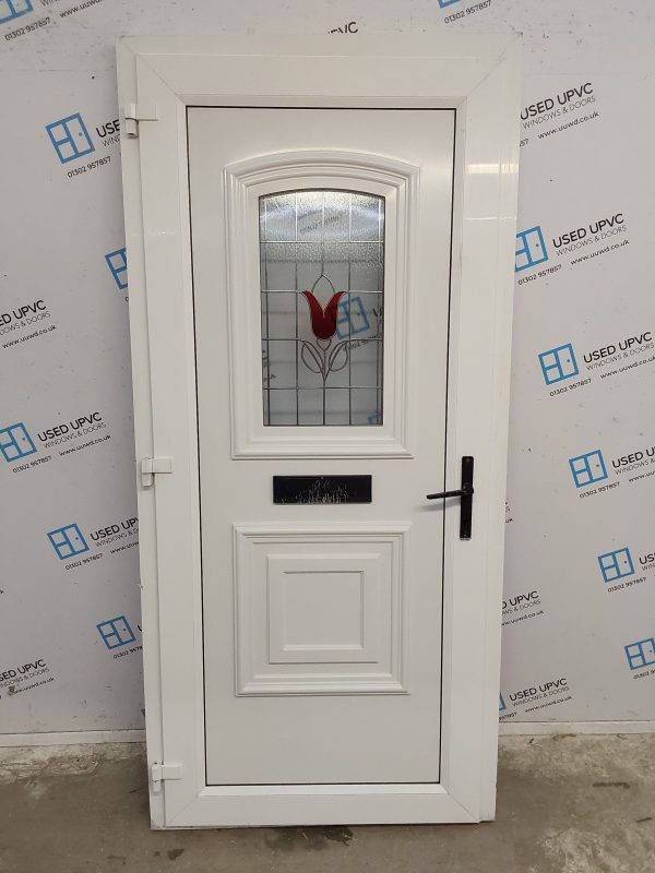 Used White Upvc Front Door 955mm x 2040mm 0008 - Image 2