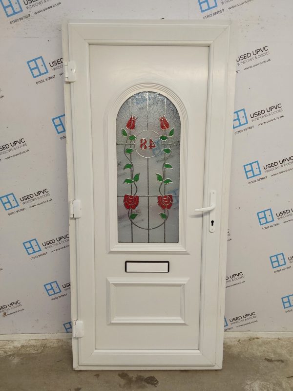 Used White Upvc Front Door 935mm x 2045mm 0078 - Image 2