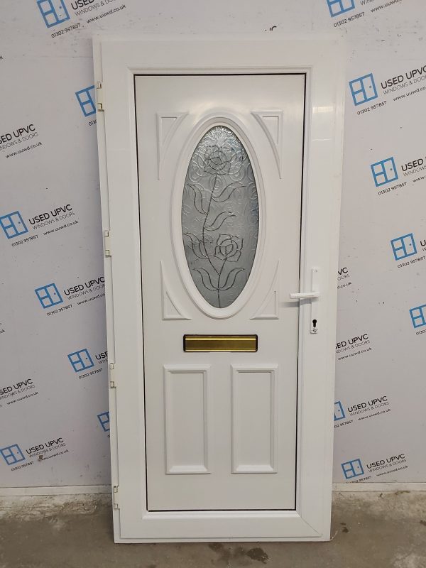 Used White Upvc Front Door 920mm x 2045mm C7D015 - Image 2