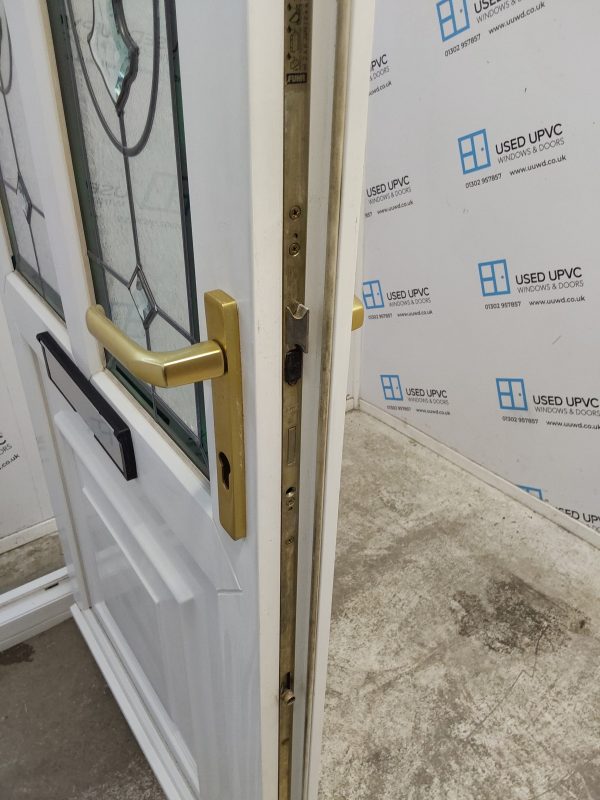 Used White Upvc Front Door 925mm x 2100mm (Reduce To 900mm) C7D016 - Image 5